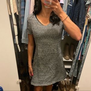 Lufur twill black and white dress